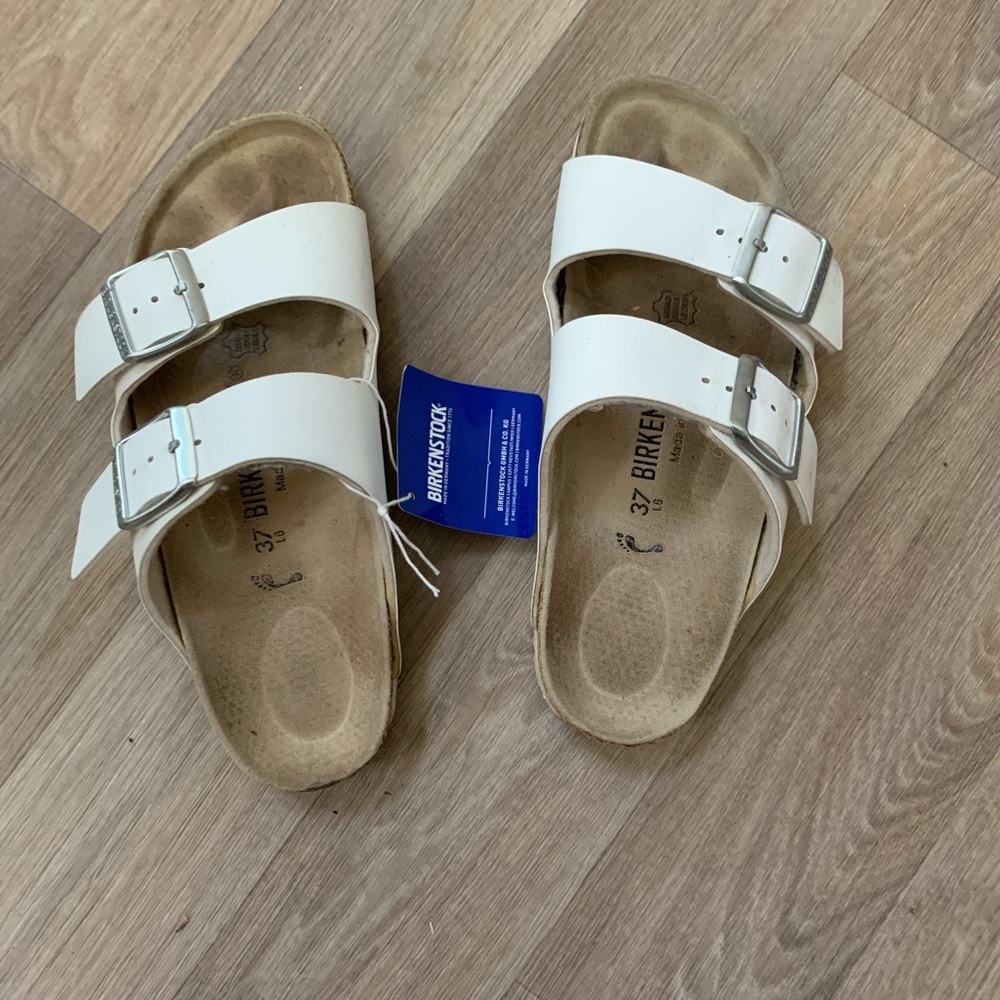 White Arizona Birkenstocks